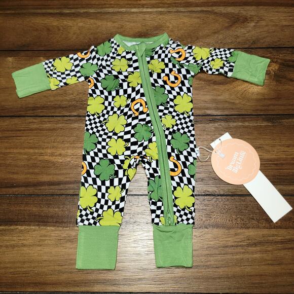Dream Big Little LS Bodysuit Lucky Shamrocks - Size Preemie NWT - Picture 1 of 4